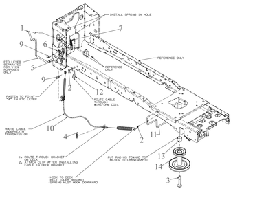 Manual Pto Diagram and Parts List for XT1-LT46KH (13APA1CT056)(2019) Cub Cadet Lawn Tractor
